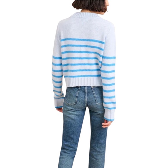 La Ligne Mini Marin Sweater. Light blue with darker blue stripes. S. - Picture 4 of 9